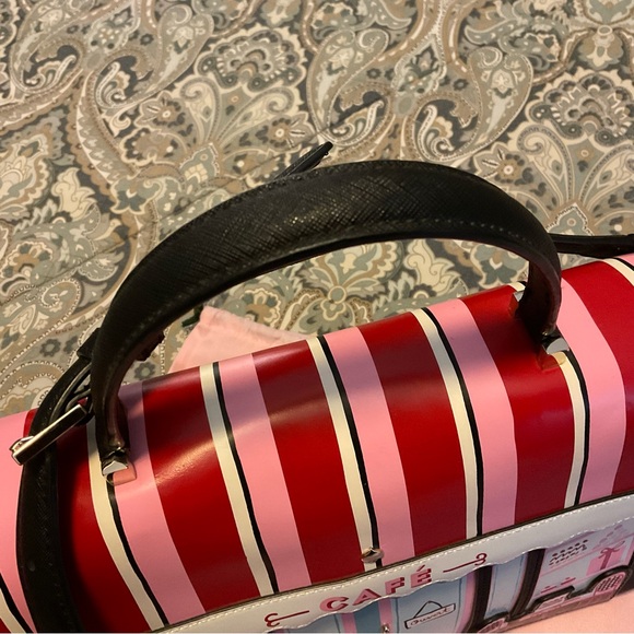 NWOT Rare Kate Spade Ma Cherrie Cafe Leather Satchel Bag - Picture 12 of 16